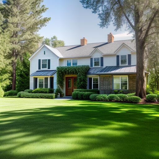 A two-story residential home with a digitally enhanced, vivid green lawn, showcasing accuphotography's real estate photo editing services in dallas, texas.