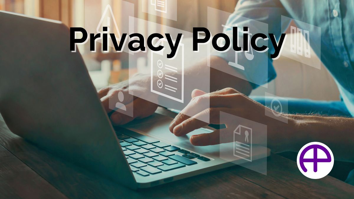 Privacy Policy Image: Working At Laptop Person working on laptop for privacy policy