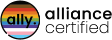Alliance certified ally logo featuring real estate photography services, showcasing commitment to understanding the lgbtq+ community in real estate.