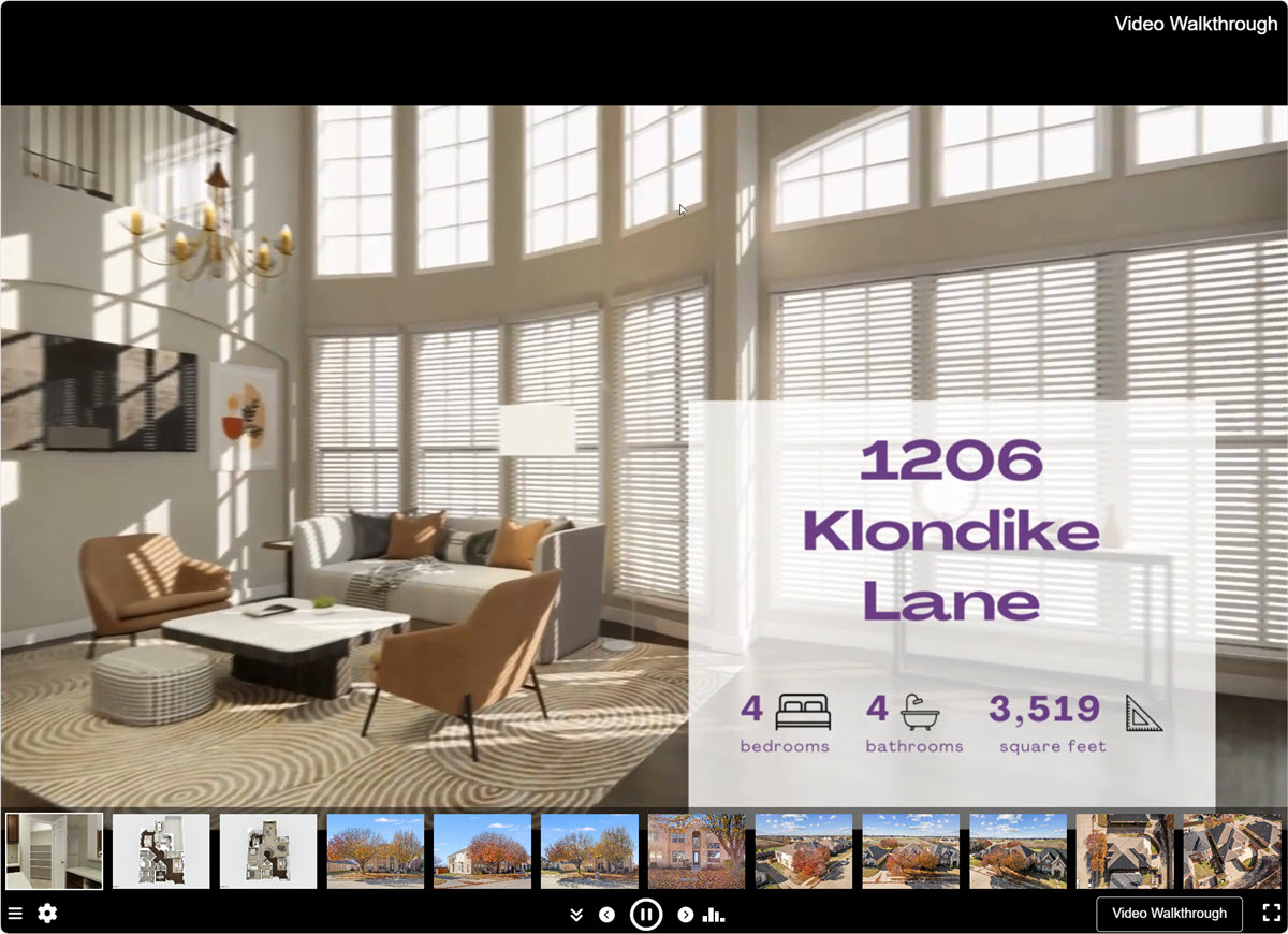 Unbranded Virtual Tour With Video Walkthrough And Music Unbranded virtual tour featuring a video walkthrough, photo slideshow, and music by accuvirtualtours for immersive real estate marketing.